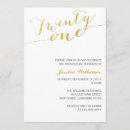 Search for gold glitter 21st birthday invitations Script