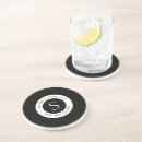 Search for plain white coasters Black and white