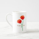 Search for red poppies flowers mugs Poppy