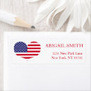 Search for national flag return address labels Usa