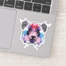 Search for hipster bear stickers Watercolor