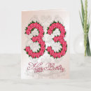 Search for thirty three birthday cards 33rd