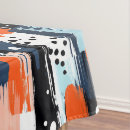 Search for orange and blue tablecloths Abstract