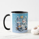 Search for snowman family mugs Cute