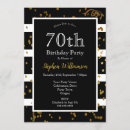 Search for black and white 70th birthday invitations Floral
