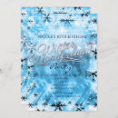 Recherche de blue snowflake invitations Élégant
