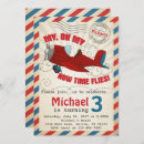 Search for vintage airplane birthday invitations Party