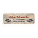 Search for race car return address labels Vintage