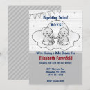 Search for expecting twins invitations Blue