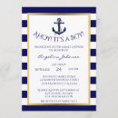 Search for navy blue and white baby shower invitations Nautical