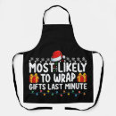 Search for wrapping aprons Santa
