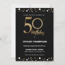 Search for black background birthday invitations Gold