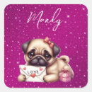 Search for valentines day pug stickers Dog