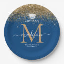 Search for blue and gold graduation plates Congratulations
