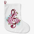 Search for music notes christmas stockings Treble clef