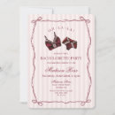 Search for red bachelorette party invitations Bride