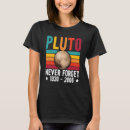 Search for planet pluto tshirts Never