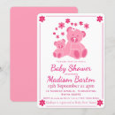 Recherche de nounours baby shower invitations Rose