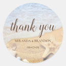 Search for beach wedding stickers thank you