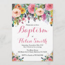 Search for watercolor flowers christening invitations Christian