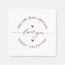 Search for love is sweet napkins Red