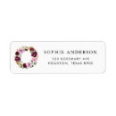Search for purple flowers return address labels Elegant