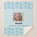 Search for birth announcement blankets Blue