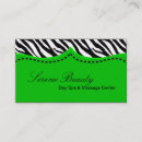 Search for zebra pattern business cards Salon