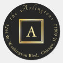 Search for return address round wedding stickers Gold