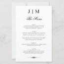 Search for monogram wedding menus Simple