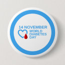 Search for diabetes buttons Blue