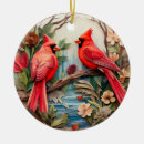 Search for cardinal bird ornaments Whimsical