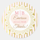 Search for gold pink wedding stickers Thanks