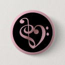 Recherche de coeur de musique badges Clef
