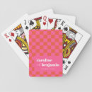 Search for bright pink playing cards modern