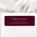 Search for burgundy and gold return address labels Classic