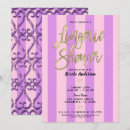 Search for purple lingerie shower invitations Elegant