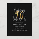 Recherche de 90 ans anniversaire cartes Noir et or