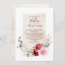 Search for floral anniversary invitations Marsala