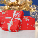 Search for red snowflake wrapping paper Pattern