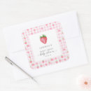 Recherche de fraises autocollants Baby shower fille