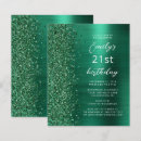 Search for green 21st birthday invitations Elegant