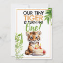 Recherche de tigre orange invitations Safari