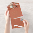 Search for burnt orange gold wedding invitations Qr code