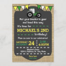 Search for yellow tractor party invitations Chalkboard