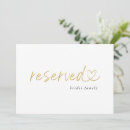 Search for gold reserved wedding signs Simple