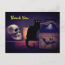 Search for black cat thank you postcards Spooky