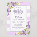 Recherche de purple floral anniversaire invitations Lavande