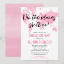 Search for girl graduation invitations Watercolor