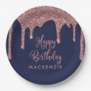 Search for navy and pink plates Rose gold